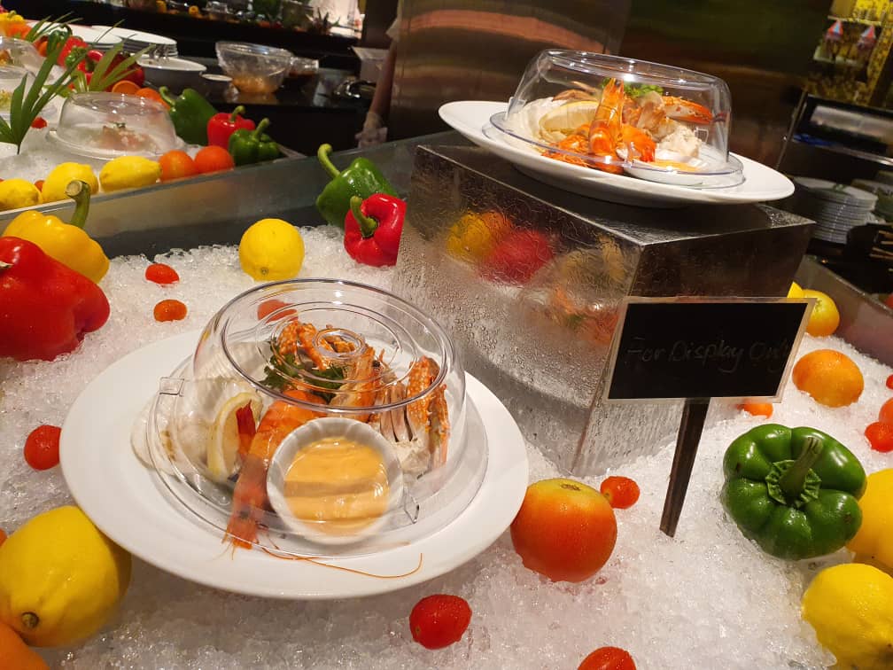 Feast your eyes on the bountiful seafood spread.