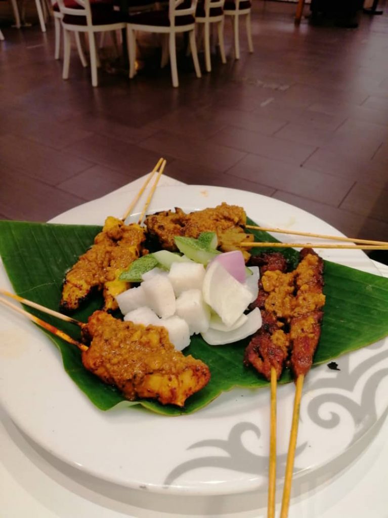 Satay choices.