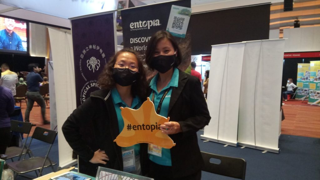 Entopia Head of Marketing May Ang (right) at their booth.