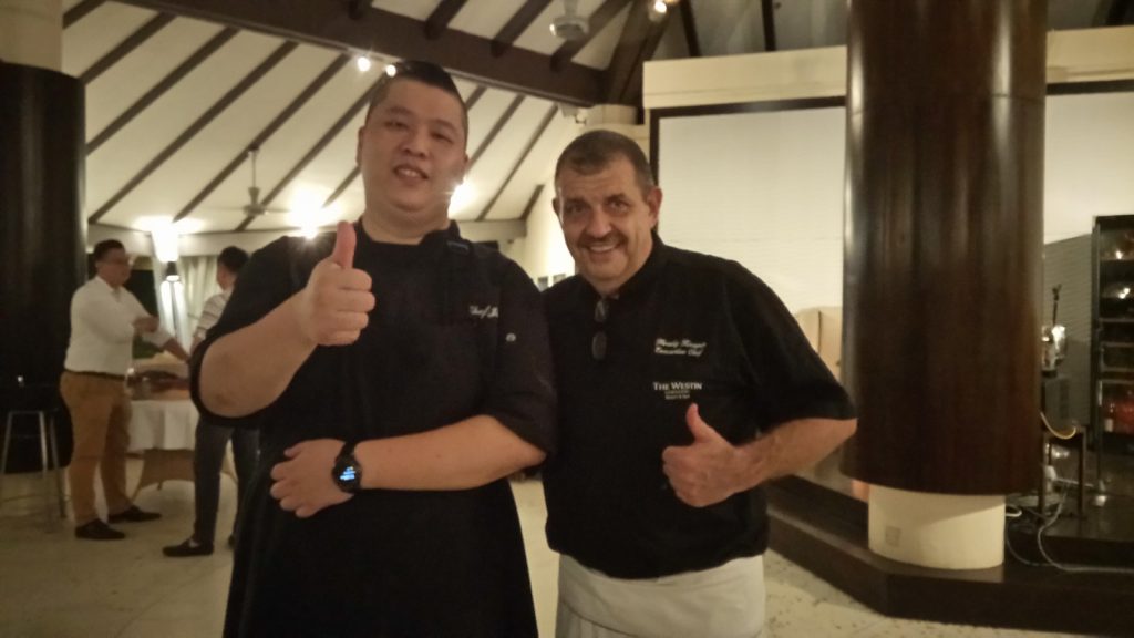 Executive chef Herwig with Ho.