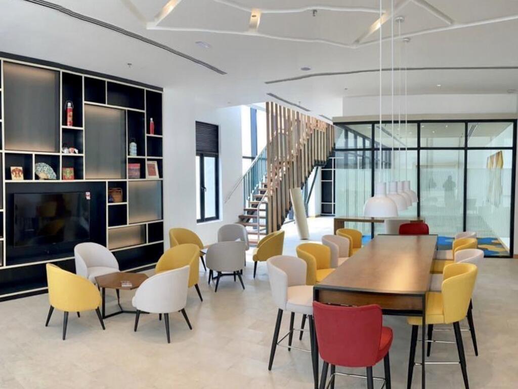 Colourful deco and furniture.