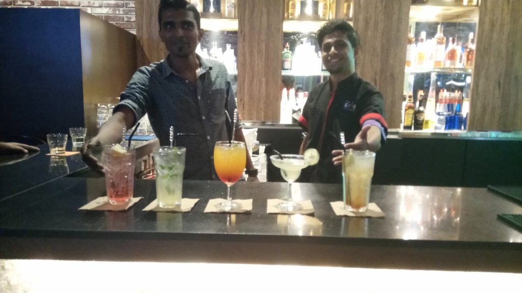 Staff at Spice Kitchen & Bar ready to serve your favourte cocktail.