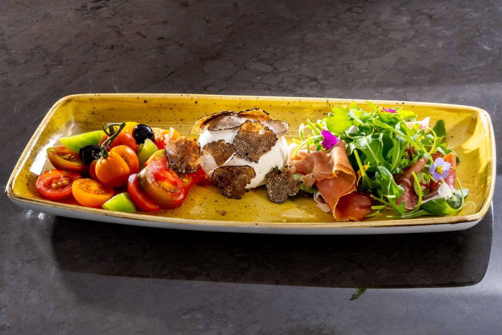 Burrata and truffle.