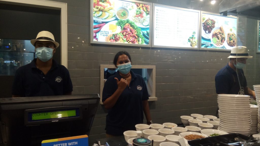 Previna at her Thai food outlet.