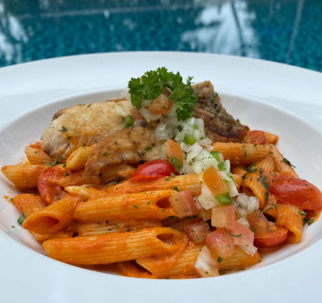 Seabass Penne Rossa.