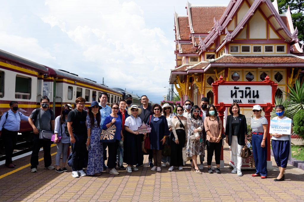 The event began with a 'carbon-saving' private train j ourney from Bangkok - Hua Hin
