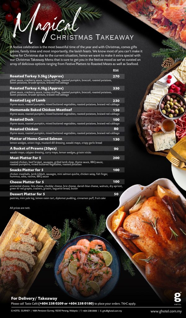 G Hotel Magical Christmas takeaway