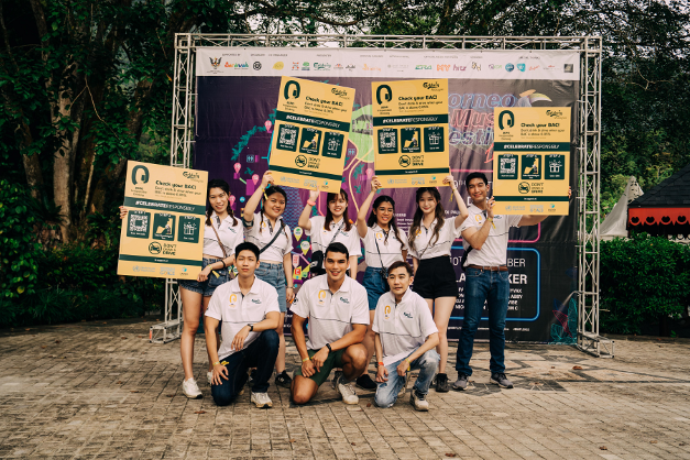The team of Employee Ambassadors at the Borneo Music Festival Live 2022 in Kuching.