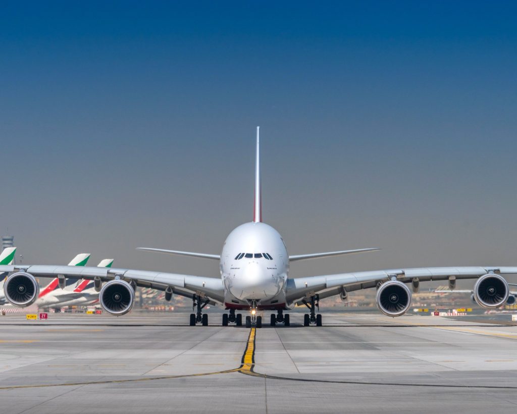 Emirates A380 aeroplane