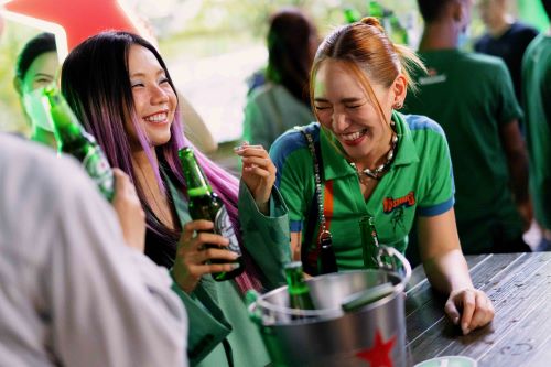 Guests enjoying themselves at The Ghosted Bar experience at The Beer Factory, Hartamas