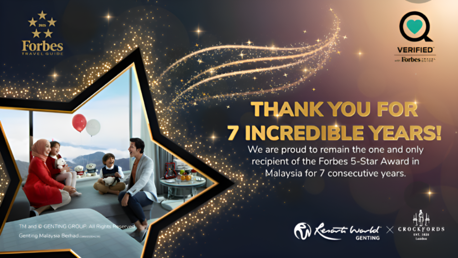 Crockfords Forbes Travel Guide 5 Star award visual