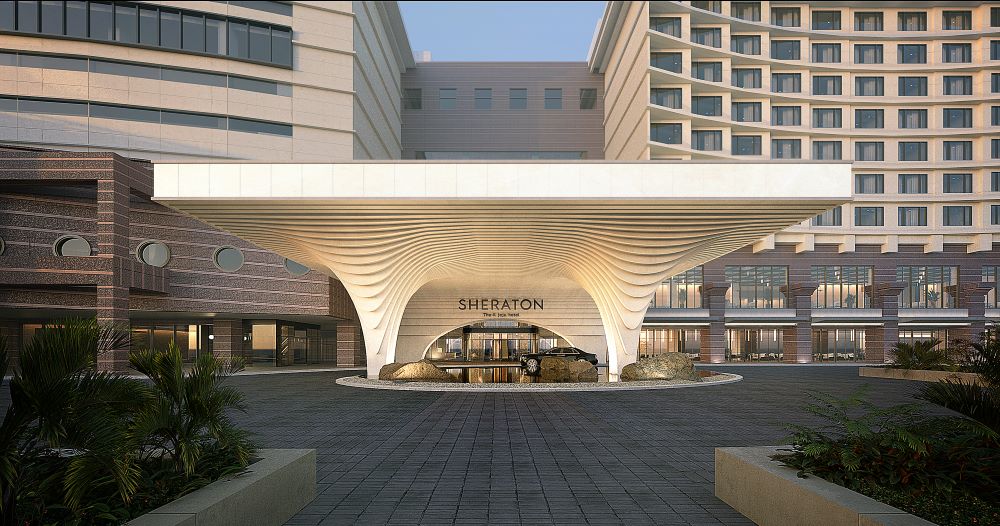 Rendering of Sheraton Jeju Hotel - Main Entrance 